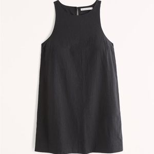 NWOT Abercrombie High Neck Linen Blend Mini Dress